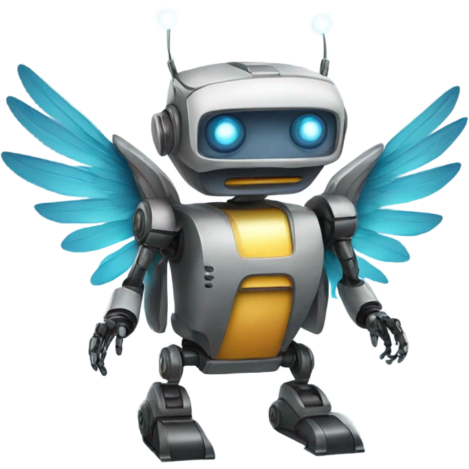 winged robot emoji