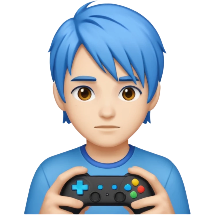 blue haired gamer emoji