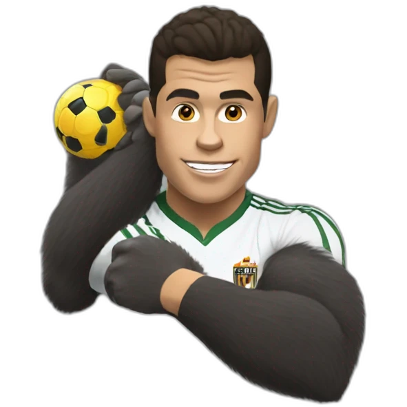 Gorilla with Cristiano Ronaldo emoji