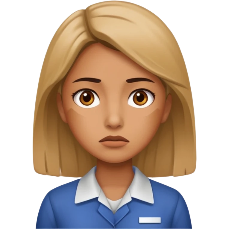 A female employee who has a minor injury that needs to report it. emoji