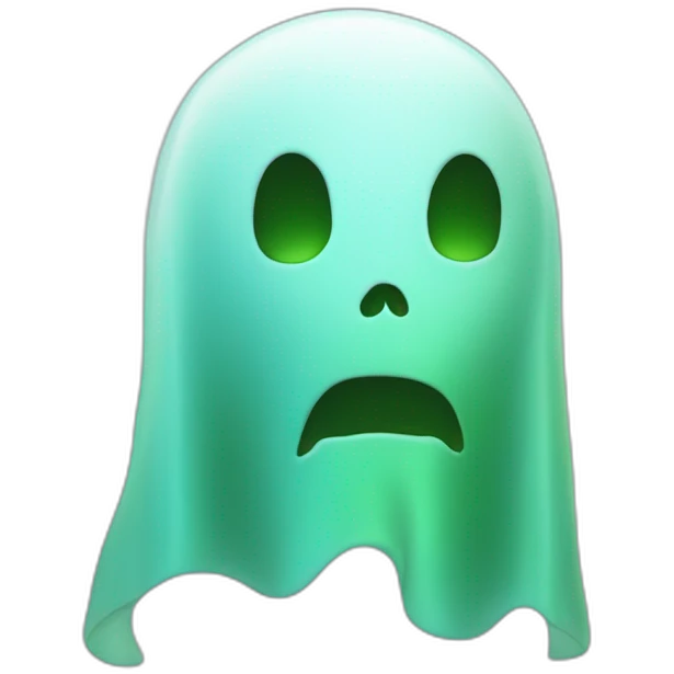 Ghost blu and green emoji