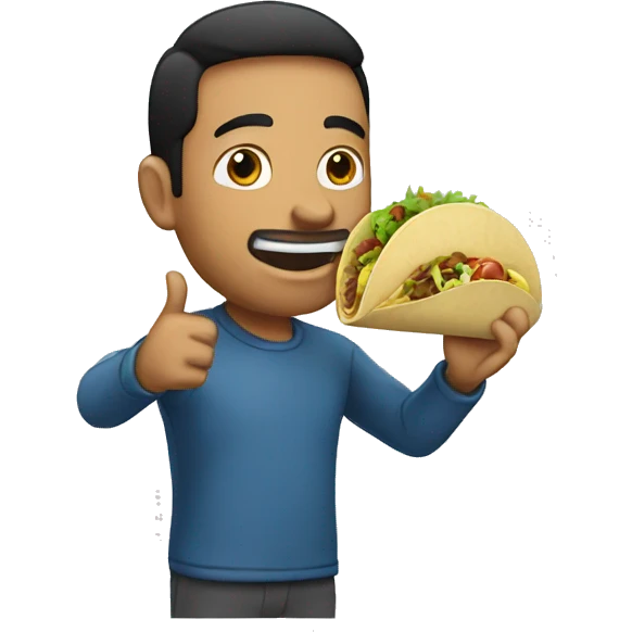 Karim qui mange un tacos  emoji