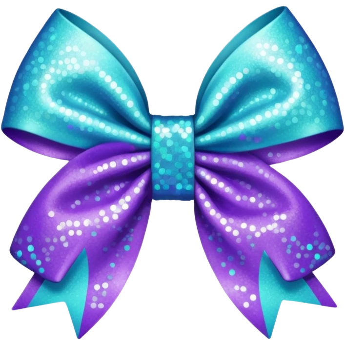 glitter purple and cian hair bow emoji