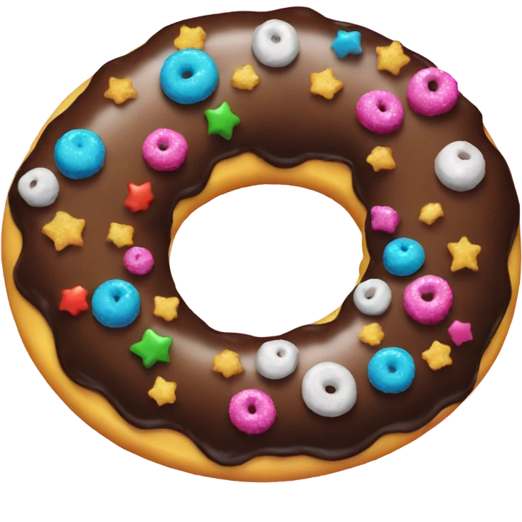 Space donut with planet sprinkles emoji