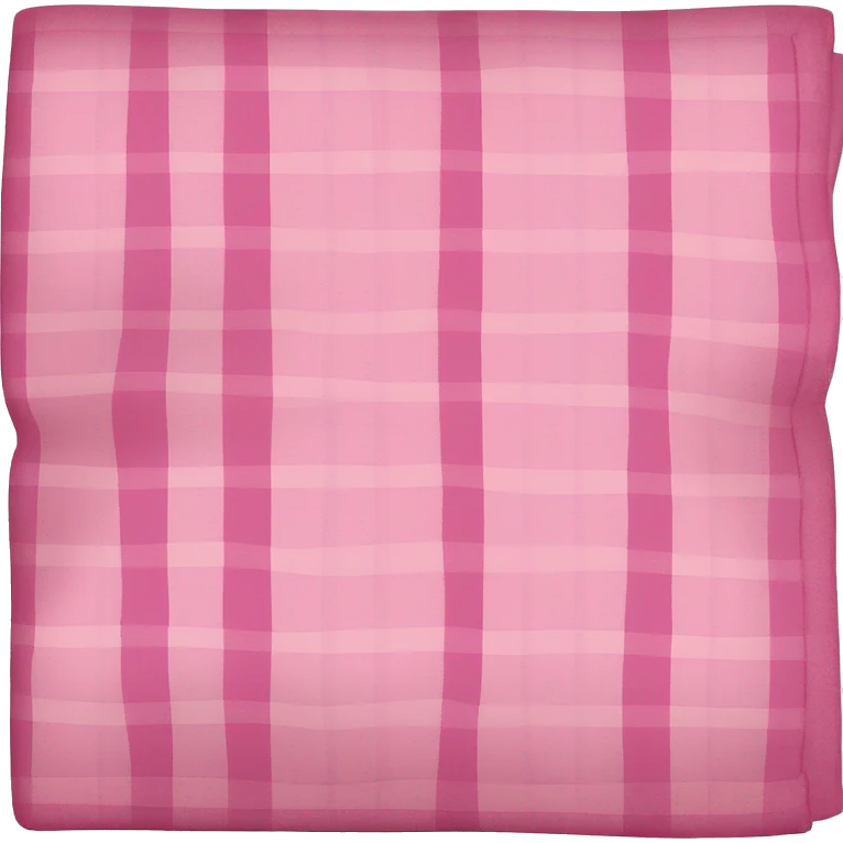 Pink plaid blanket folded up  emoji