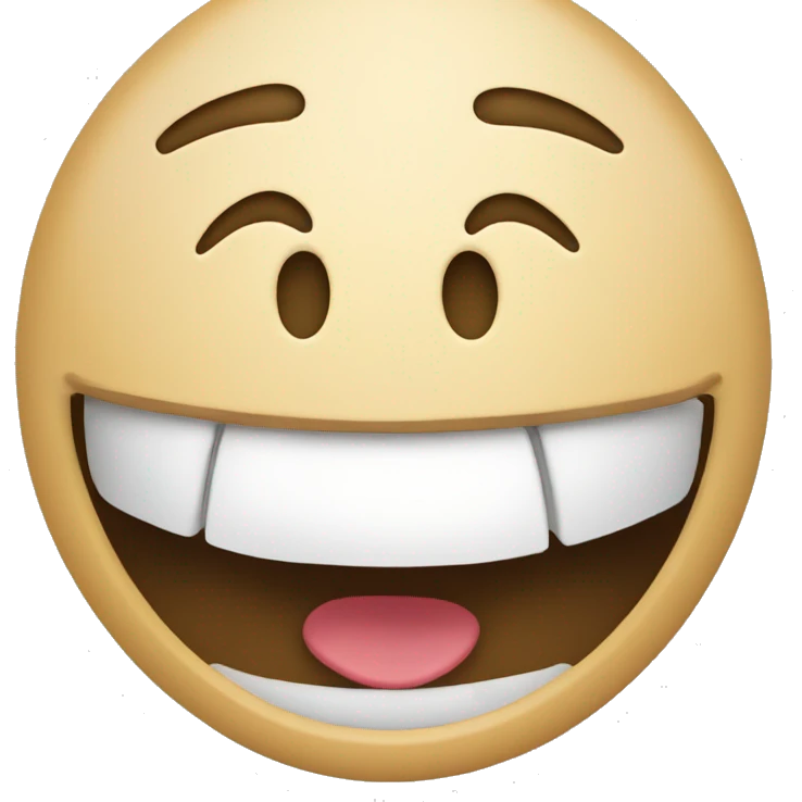 smile placed in profile with open mouth emoji