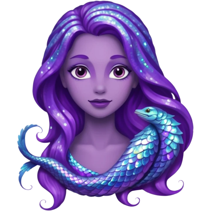 glitter purple siren emoji