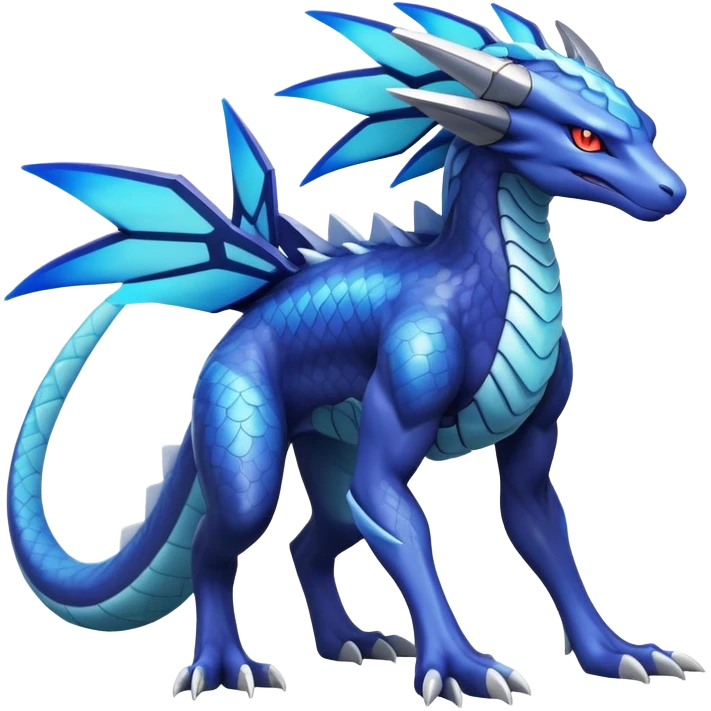  cool edgy colorful Suicune-Dialga-Reptile full body emoji
