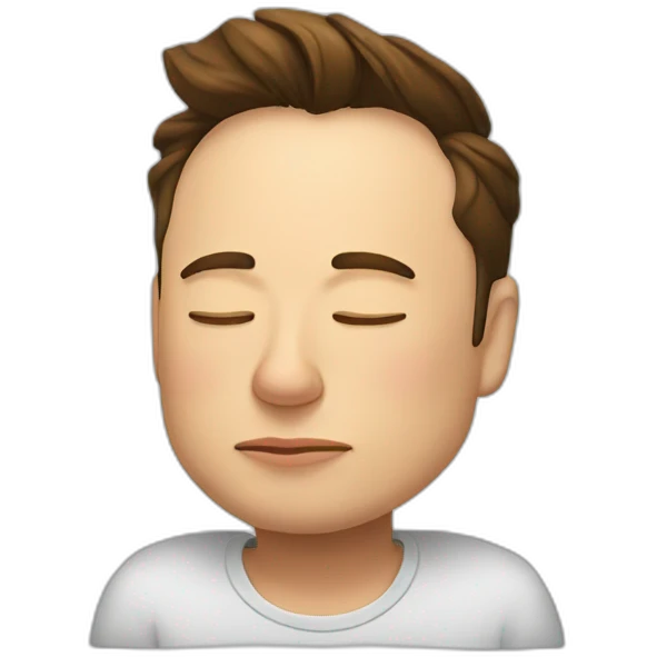 Elon Musk sleeping emoji