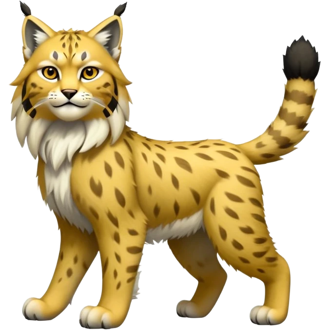 Electric-type Fakémon-Lynx full body emoji