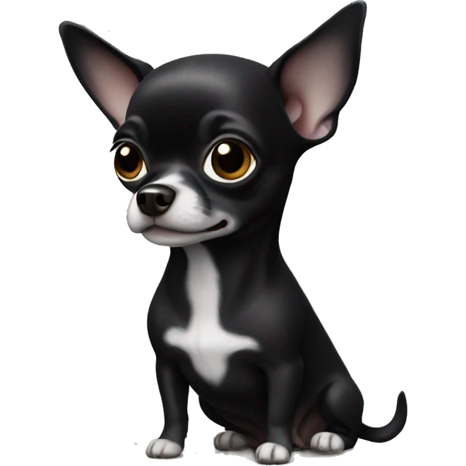 a full black chihuahua emoji