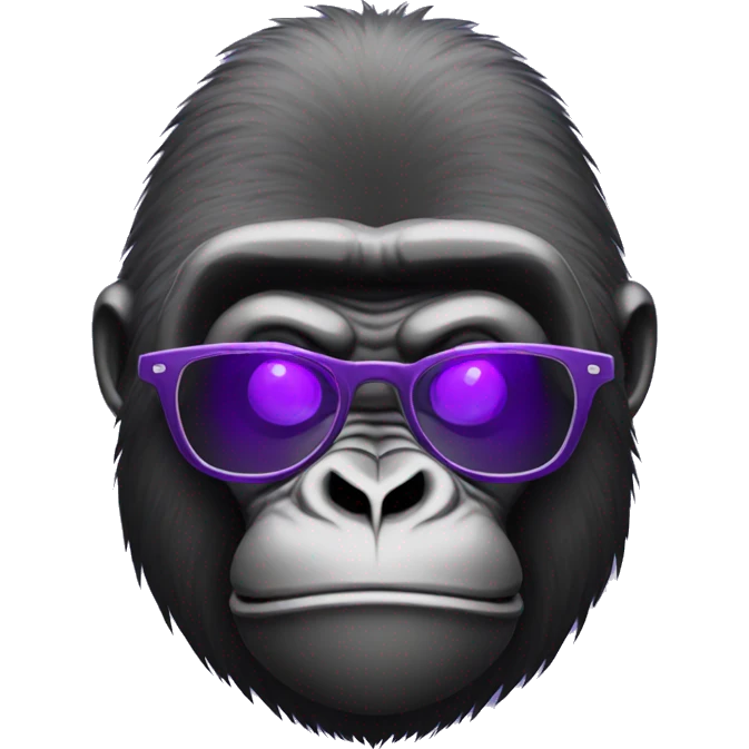 gorilla with purple glasses emoji