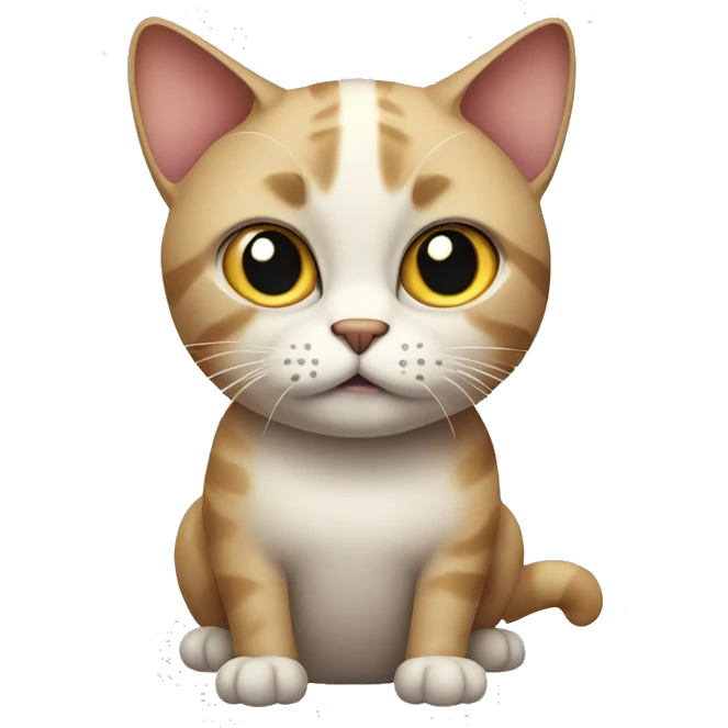 Cat with suspicious face  emoji