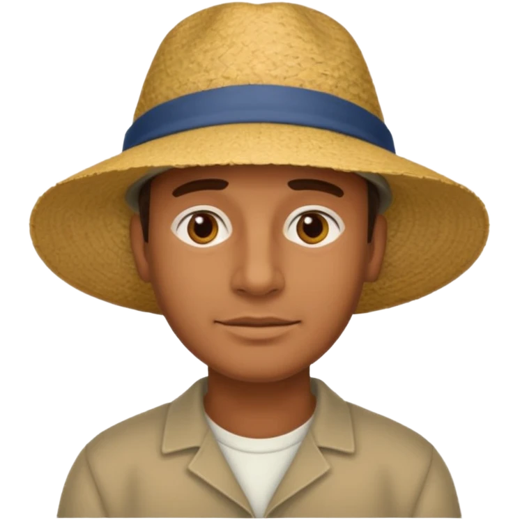 homme créole réunionnais  avec chapeau embouteillage  emoji