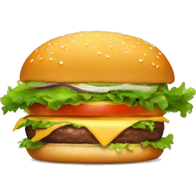 Burger with only vegtable emoji