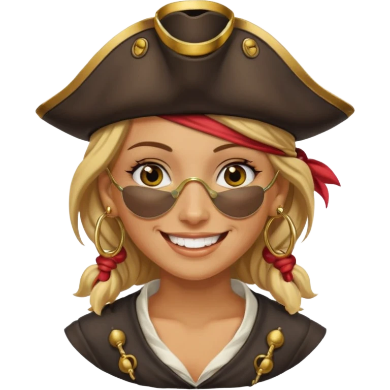 smiling female pirate emoji emoji