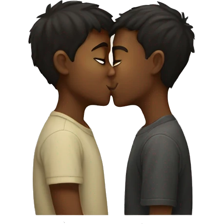 Boys kissing emoji