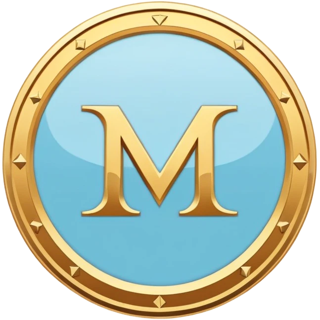 The Phoenician letter "𐤊" on a light blue circular background, Kaspa cryptocurrency logo emoji