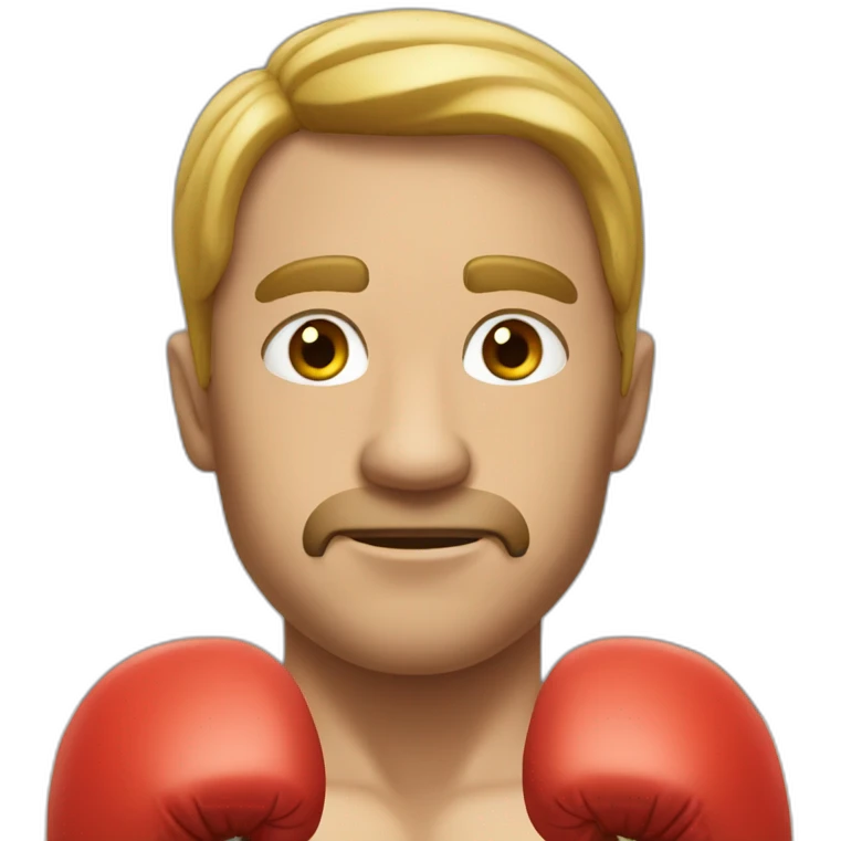 Boxeador sin cabello emoji