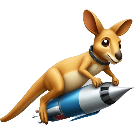  kangaroo ride rocket emoji