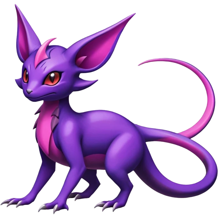 Shiny Salandit-Noivern-Espeon-Hybrid (Full body) emoji