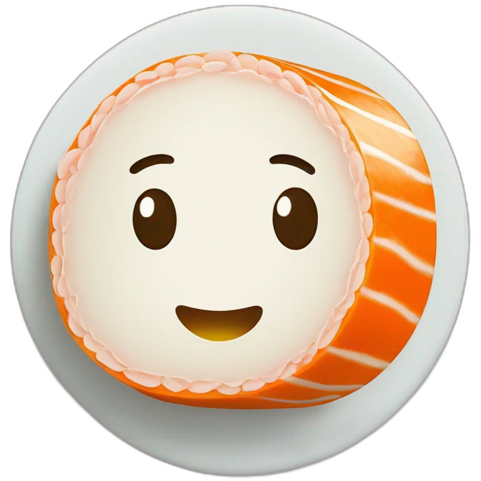 un sushi à l'éponge emoji