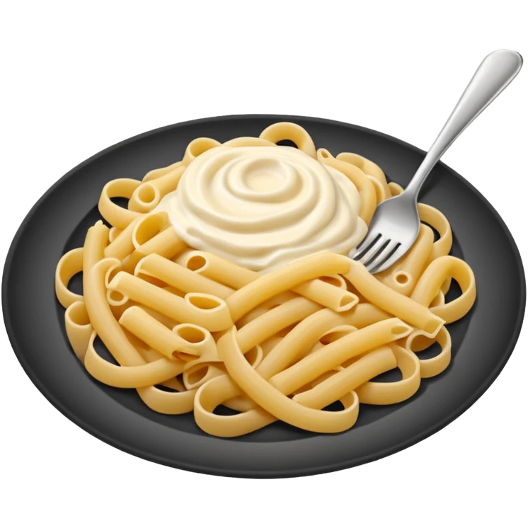 Pasta with cream sauce without Leaves emoji