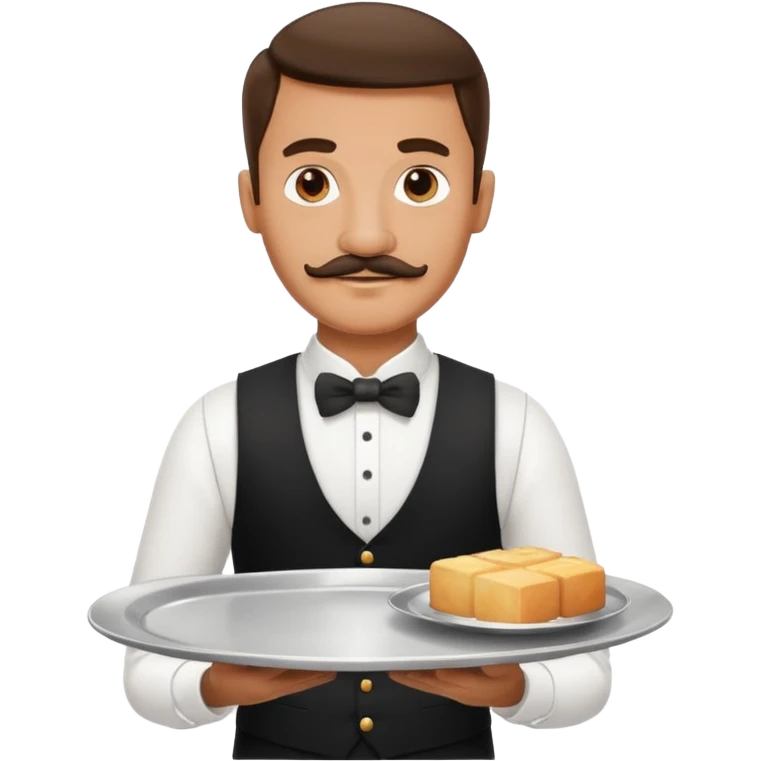 mustached waiter man emoji