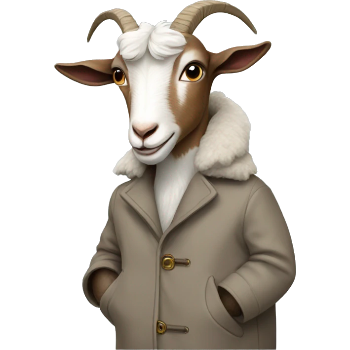 goat wearing a coat emoji