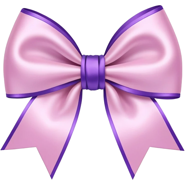 pastel pink and purple bow emoji