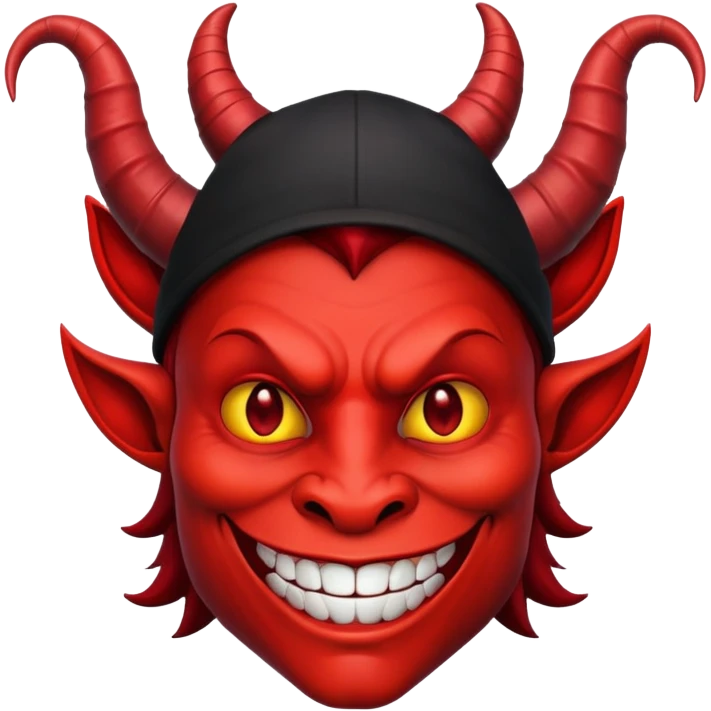 Devil with black hat emoji