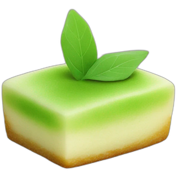 Matcha-flavored mochi cake emoji
