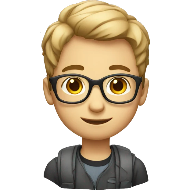 Smart boy with specs emoji