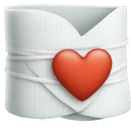 Cold and bandages heart emoji