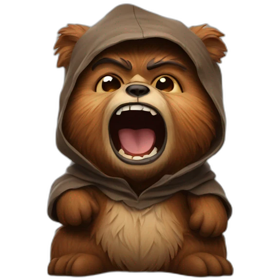 yawning ewok emoji