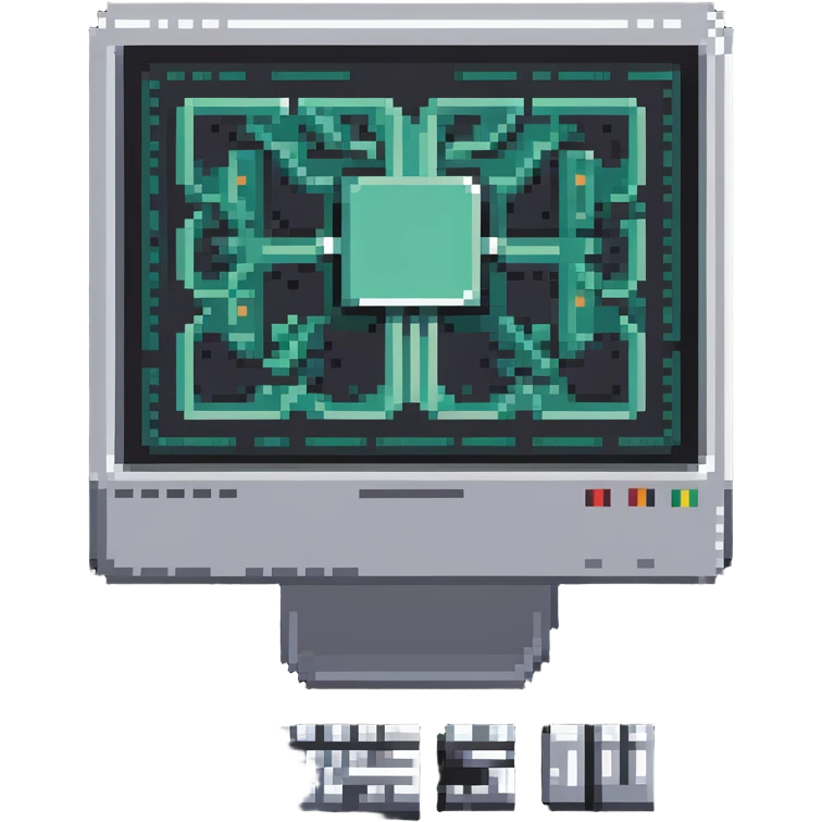 computer with AI interface emoji