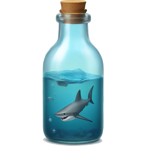 Shark in a bottle emoji
