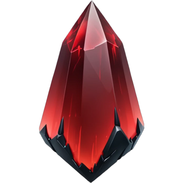 obsidian shard with a black and crimson gradient, glowing edges emoji