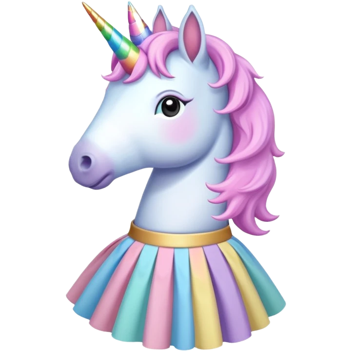 Unicorn with a skirt on emoji