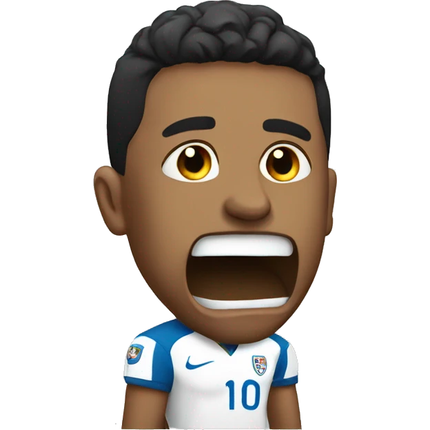 Footballer cry for his team emoji