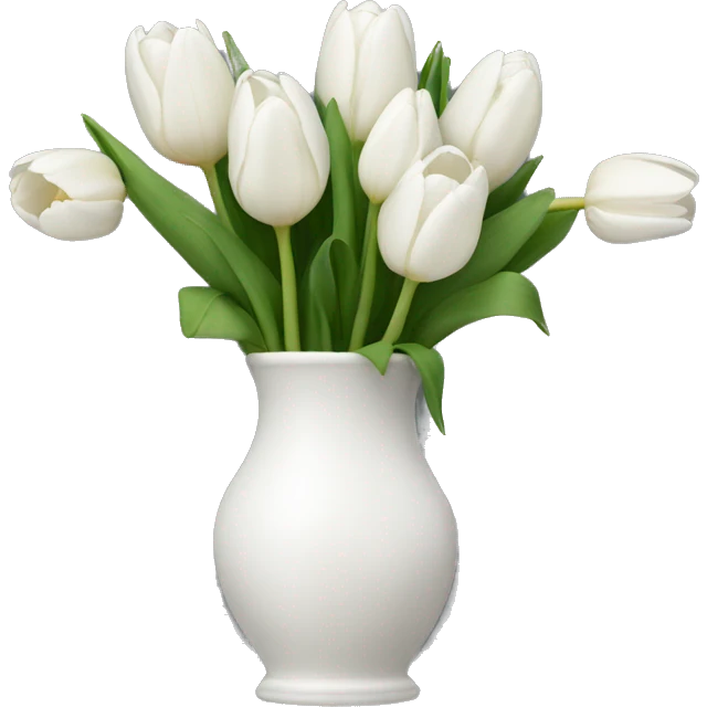 White tulips  emoji