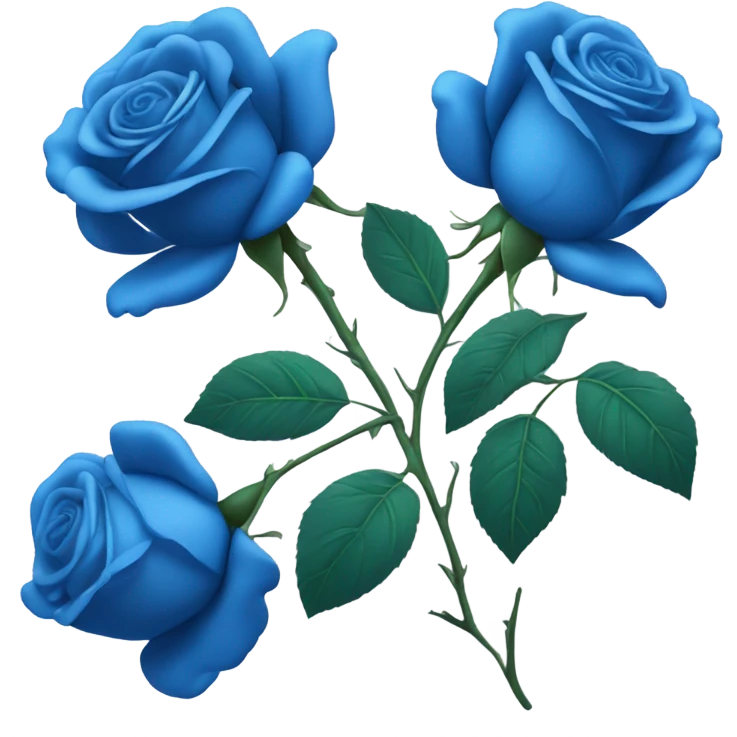 Blue rose emoji