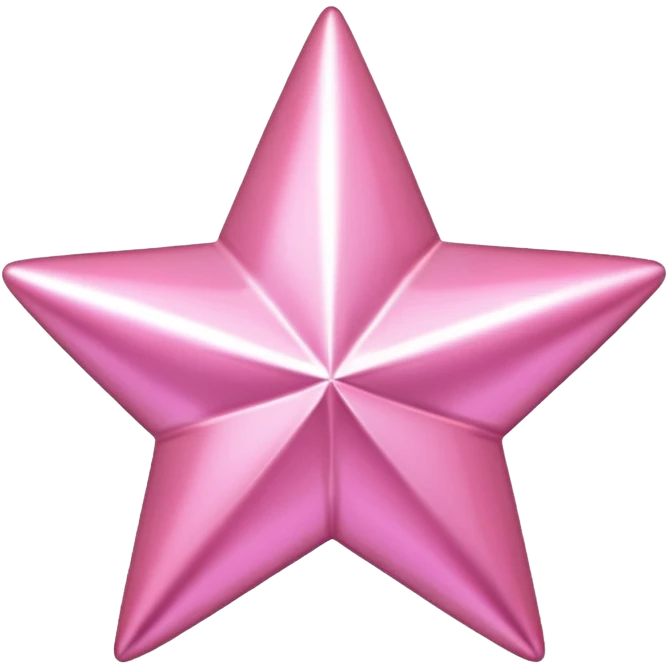 a pink metallic star  emoji