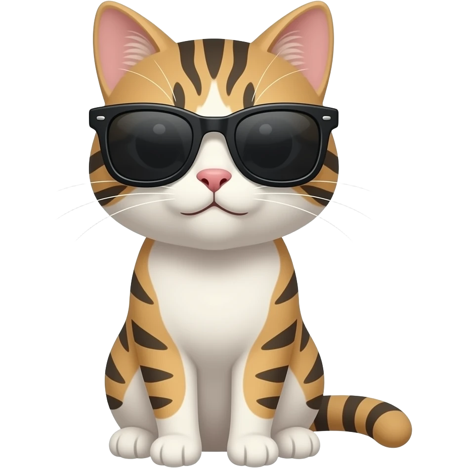 Cat wearing sunglasses emoji