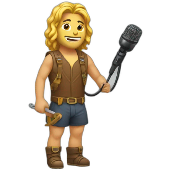 Gaulois avec un câble xlr emoji