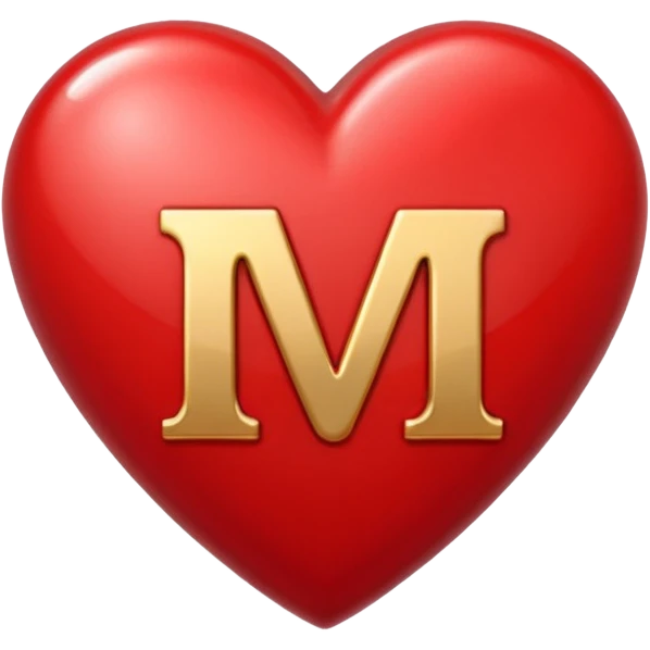 Crear a Heart with an M in the middle emoji