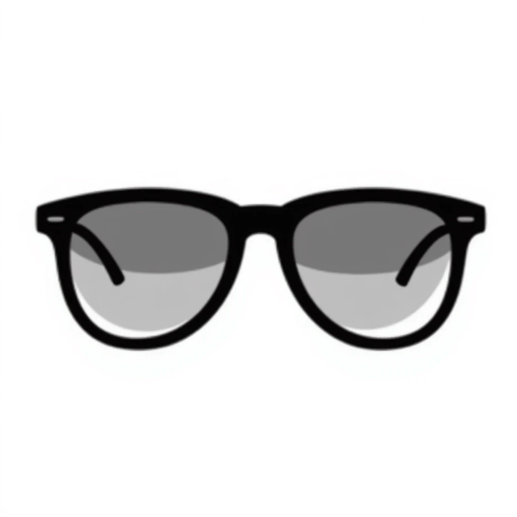 funky oversized aviator sunglasses with colorful gradient lenses, classic 70s style emoji