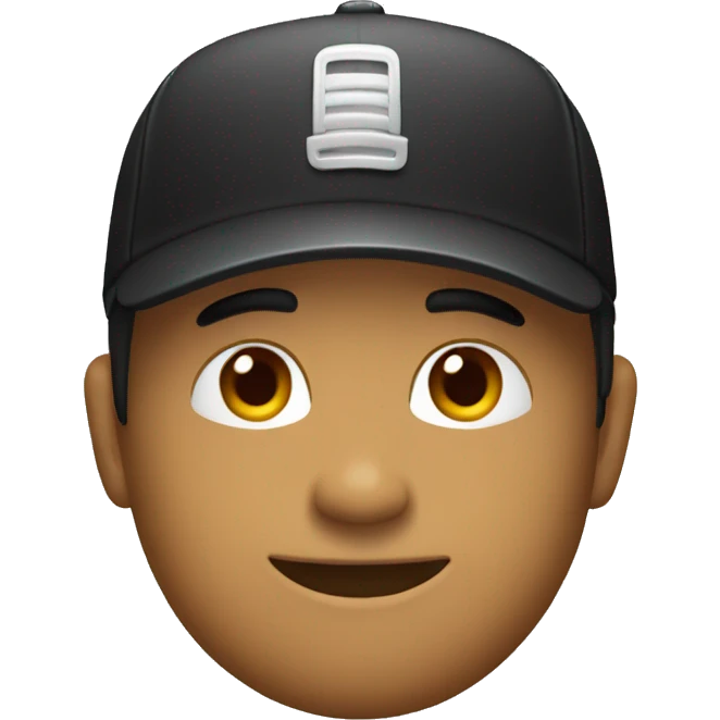 Chico con visera negra  emoji