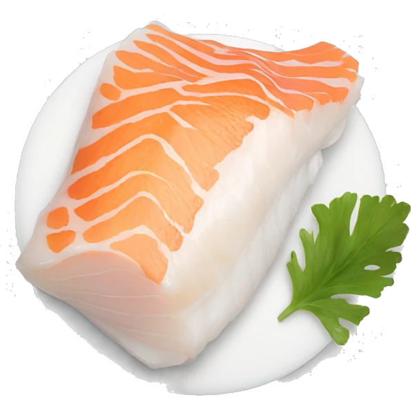 Pacific cod fillet with silver skin emoji