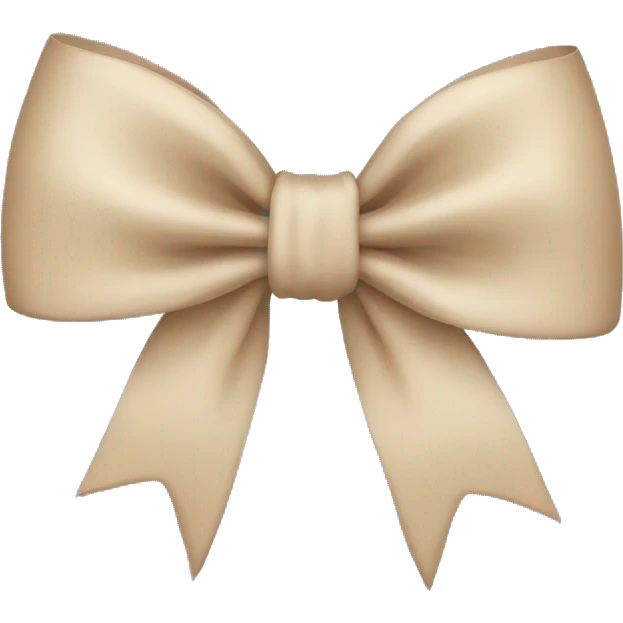 beige bow  emoji